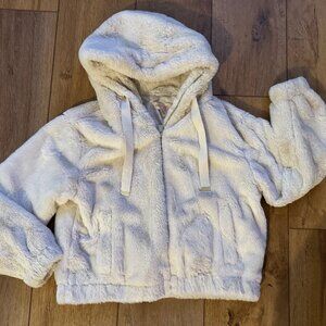 Philosophy Republic clothing Women's Faux Hooded Fur Coat Size Med NWOT